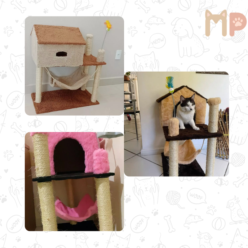 Casinha com Arranhador – Conforto, diversão e proteção para o seu gato