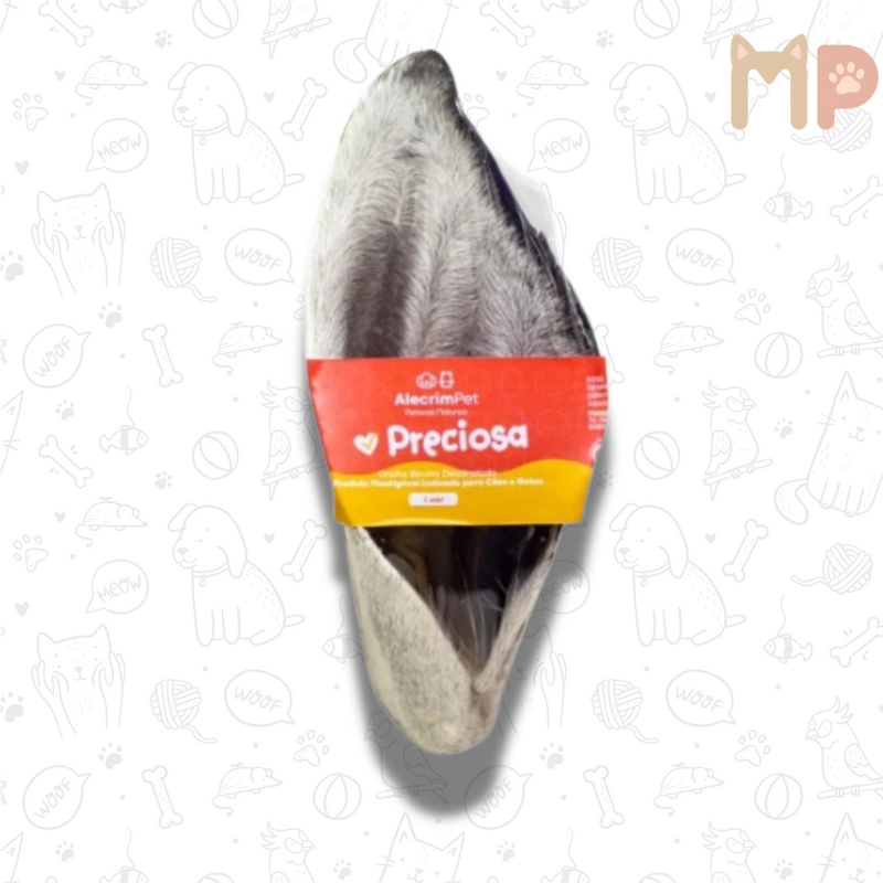 Orelha Bovina Natural – Preciosa | AlecrimPet (2 unidades)