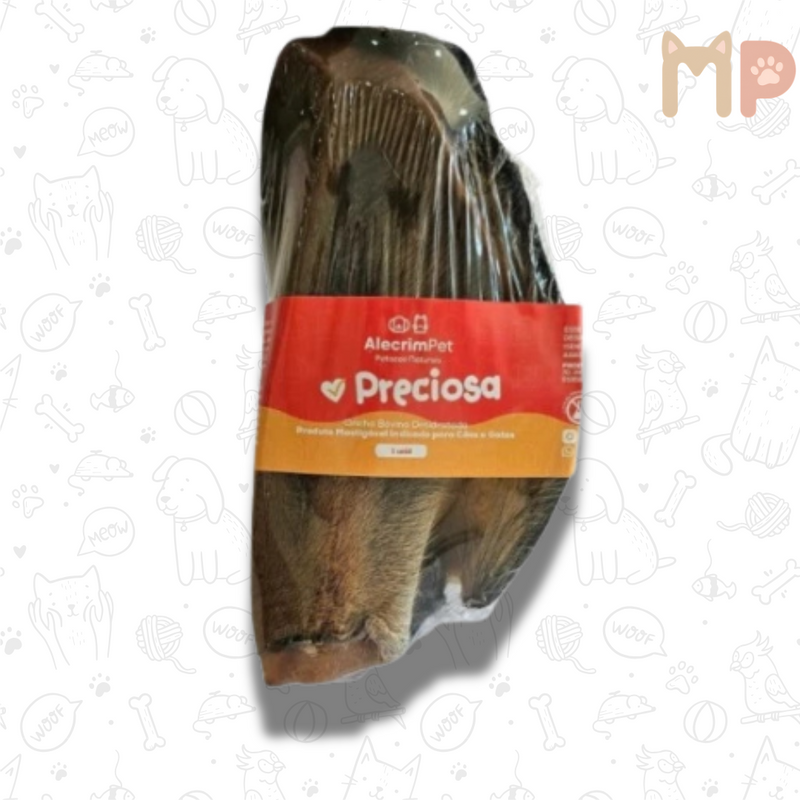 Orelha Bovina Natural – Preciosa | AlecrimPet (2 unidades)
