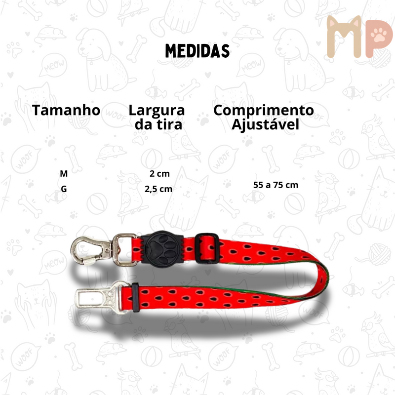 Cinto Pet Viajante – Adaptador de Segurança para Coleira ou Peitoral
