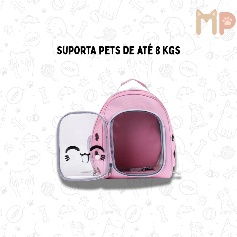 Mochila de Transporte com Visor Transparente – Conforto e Segurança para Seu Pet em Movimento