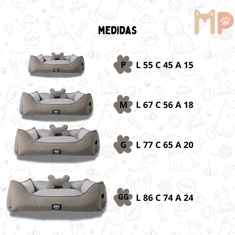 Cama Pet com Tecido Refrescante Pet Talk – Conforto Inteligente para Todas as Estações