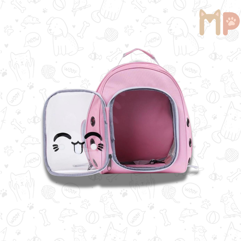 Mochila de Transporte com Visor Transparente – Conforto e Segurança para Seu Pet em Movimento