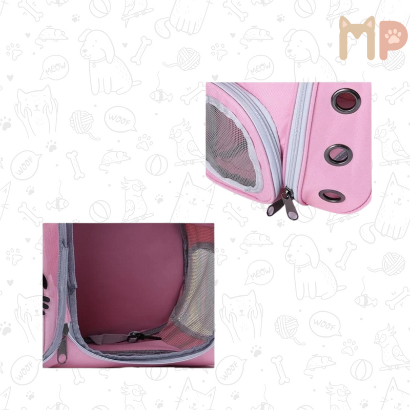 Mochila de Transporte com Visor Transparente – Conforto e Segurança para Seu Pet em Movimento