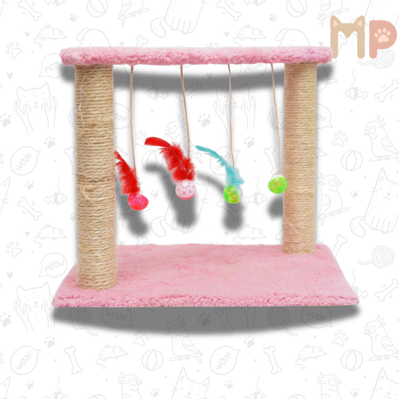 Arranhador com Brinquedos Interativos – Diversão e Estímulo para o Seu Gato