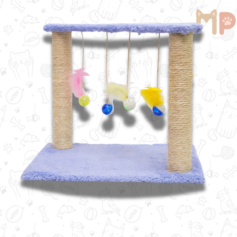 Arranhador com Brinquedos Interativos – Diversão e Estímulo para o Seu Gato