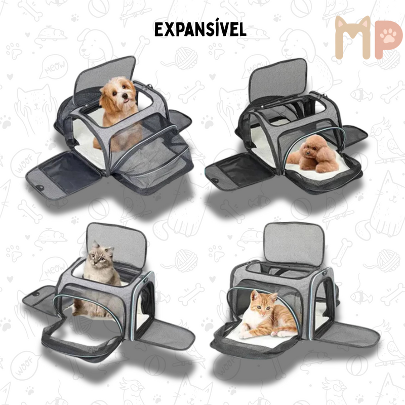 Bolsa de Transporte Expansível para Pet – Transporte com Conforto