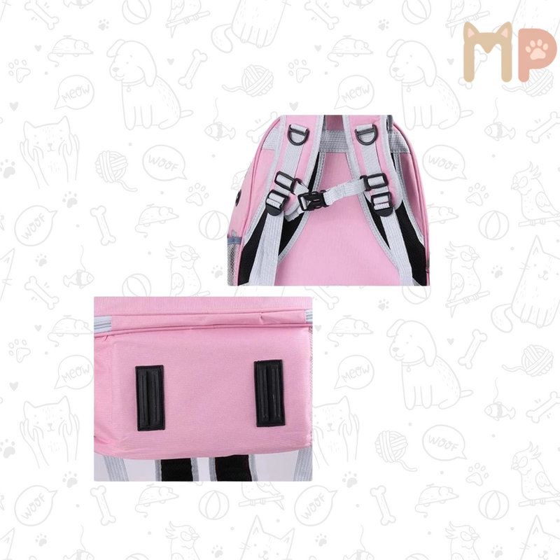 Mochila de Transporte com Visor Transparente – Conforto e Segurança para Seu Pet em Movimento