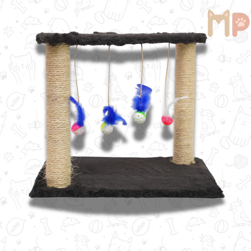 Arranhador com Brinquedos Interativos – Diversão e Estímulo para o Seu Gato