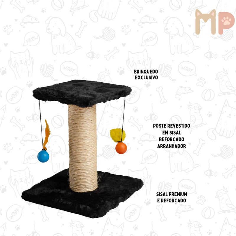 Torre Compacta para Gatos – Brinca & Arranha