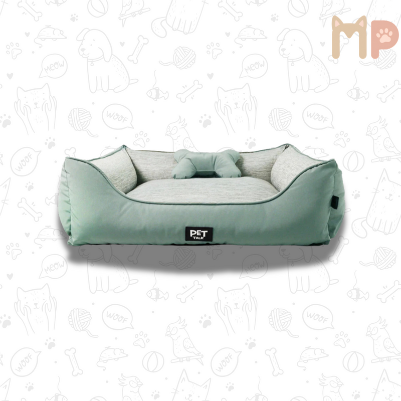 Cama Pet com Tecido Refrescante Pet Talk – Conforto Inteligente para Todas as Estações
